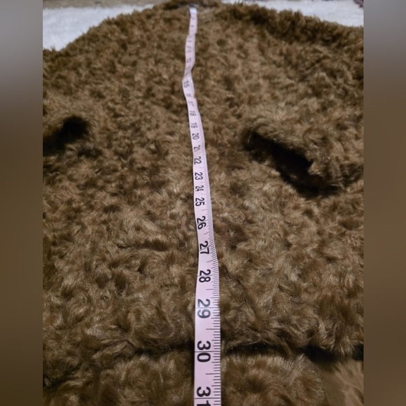 ZARA  try Collection faux fur brown women's coat Sz. Medium $60 NWT - Picture 9 of 10